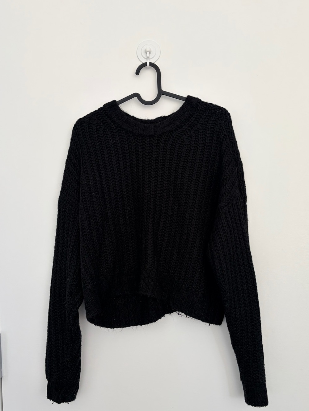AEO Black Chunky Knit Women's Sweater